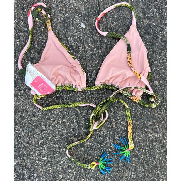 FARM Rio Banana Leaves Bikini Top Size XS - Picture 5 of 9